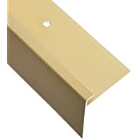 vidaXL Cantoneras de Escalera Forma de F 15 Unidades Bordes Laminados Perfil Peldaños de Seguridad Protectores de Hogar…